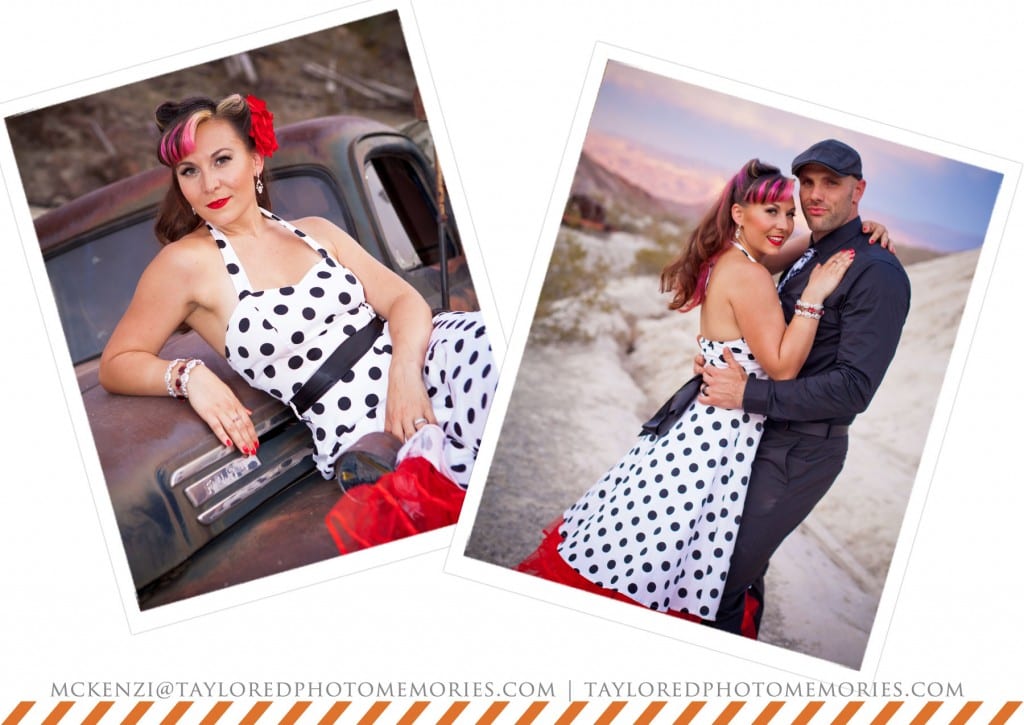 Las Vegas Elopement Photography | Rockabilly Photo Shoot | Nelsons Landing | 50s Pin up style shoot
