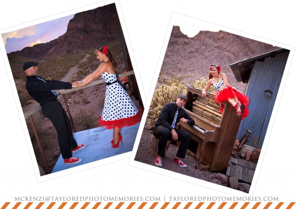 Las Vegas Elopement Photography | Rockabilly Photo Shoot | Nelsons Landing | 50s Pin up style shoot