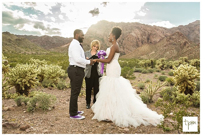 The best Las Vegas wedding venue is the one you choose. This couple opted for an elopement in the Las Vegas Desert. 