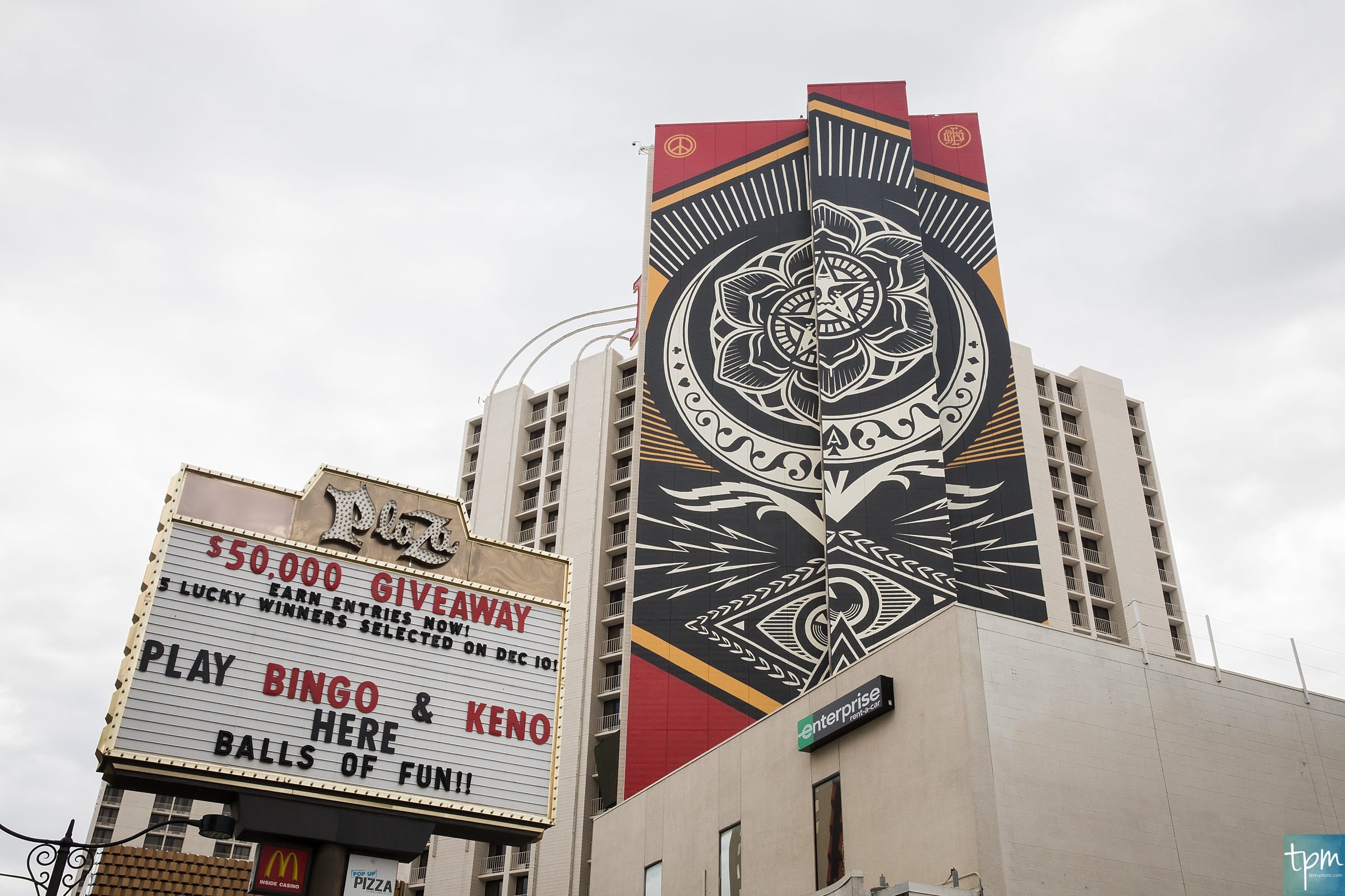 Shepard Fairey ,Plaza Hotel, Taylored Photo Memories, Las Vegas Murals